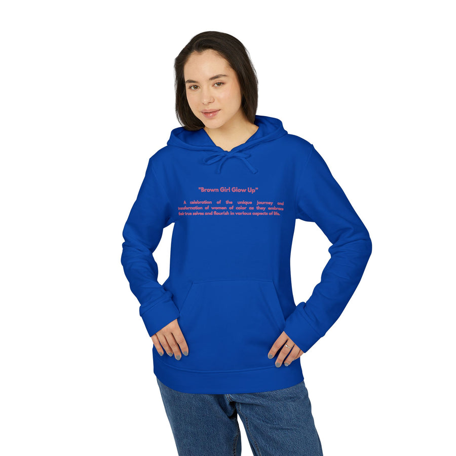 adidas® Unisex Fleece Hoodie- Brown Girl Glow UP