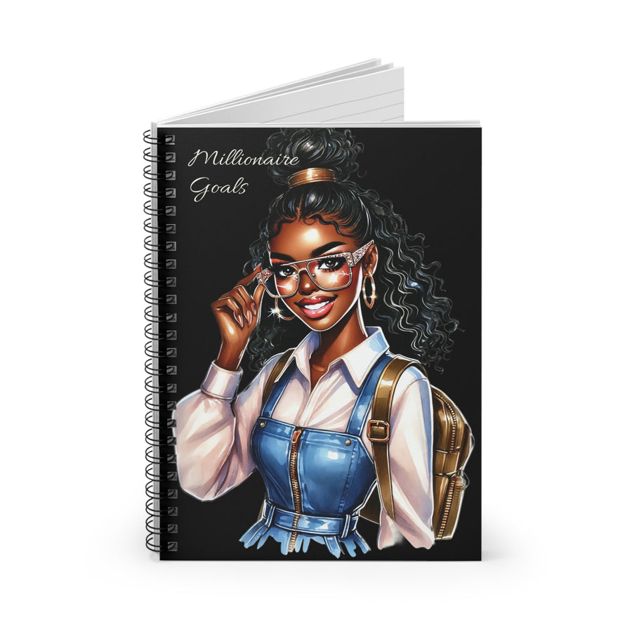Motivational Spiral Notebook - Millionaire Goals
