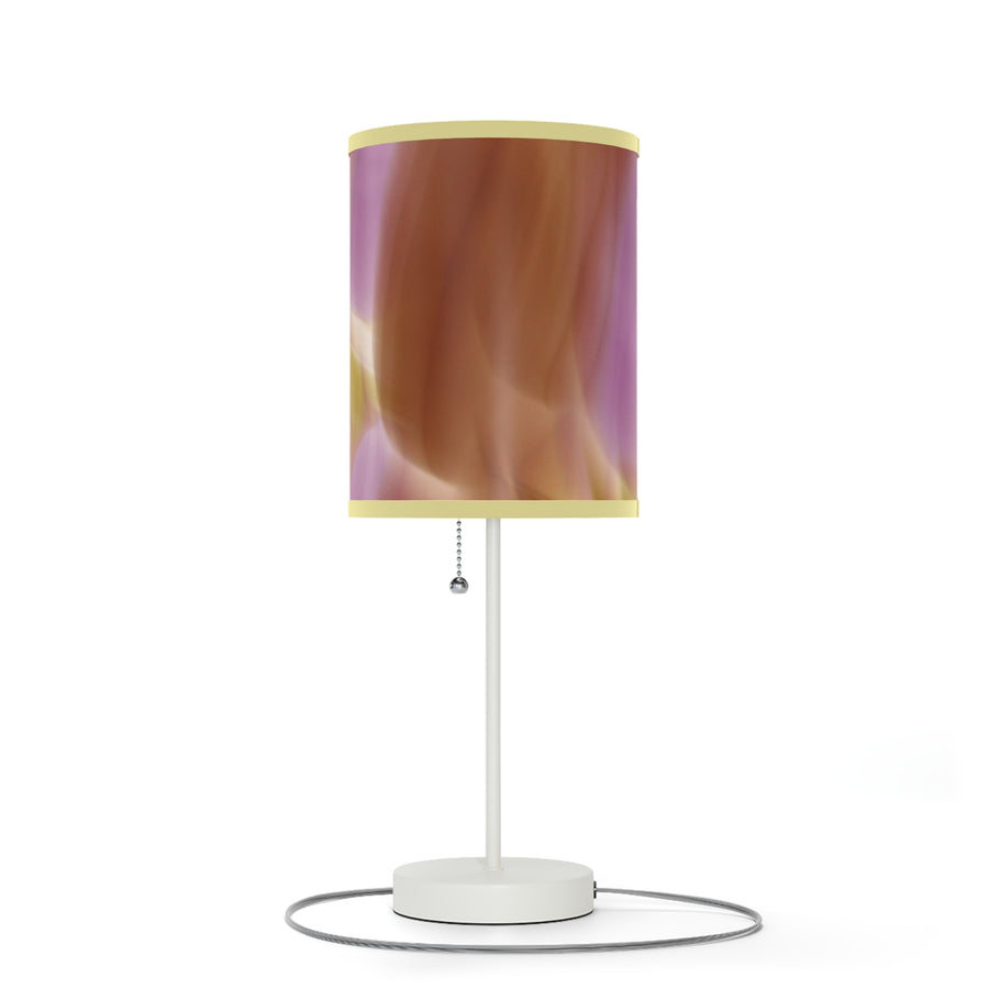 Pink, Orange  Gold Purple Abstract Artistic Table Lamp - Modern Home Decor