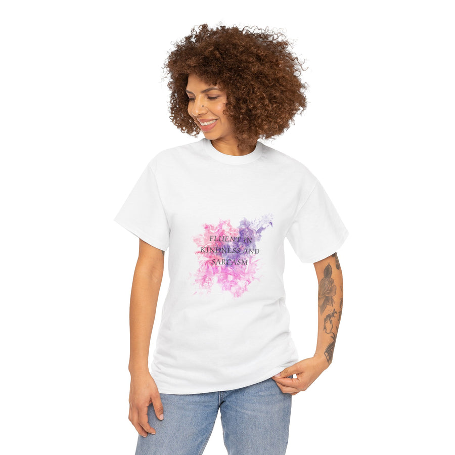 Unisex Heavy Cotton Tee-Fluent in Kindness and Sarcasm