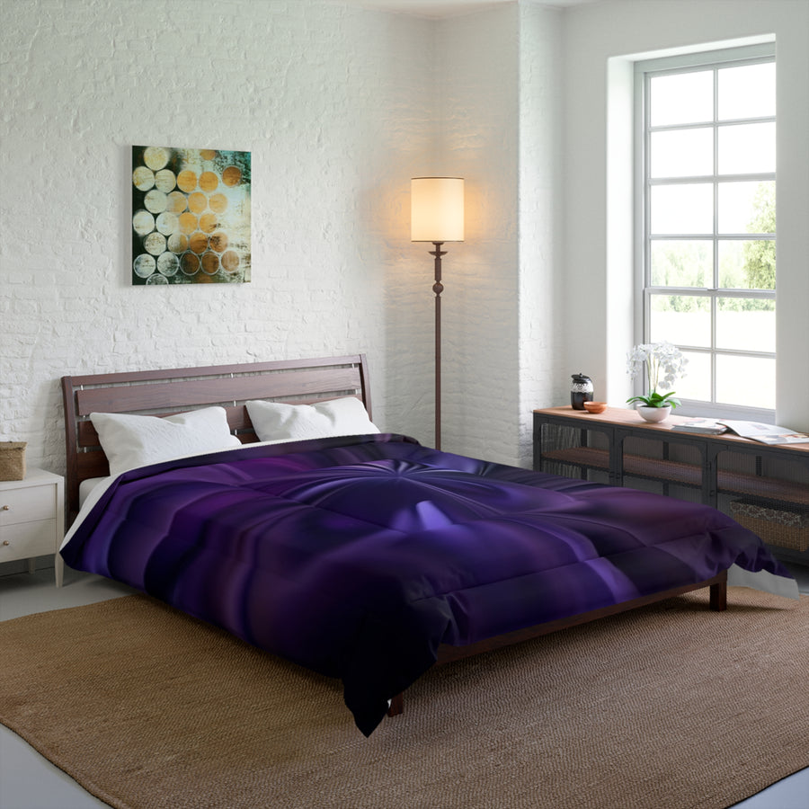 Mystical Purple Swirl Comforter - Cozy & Stylish Bedroom Decor for Relaxation