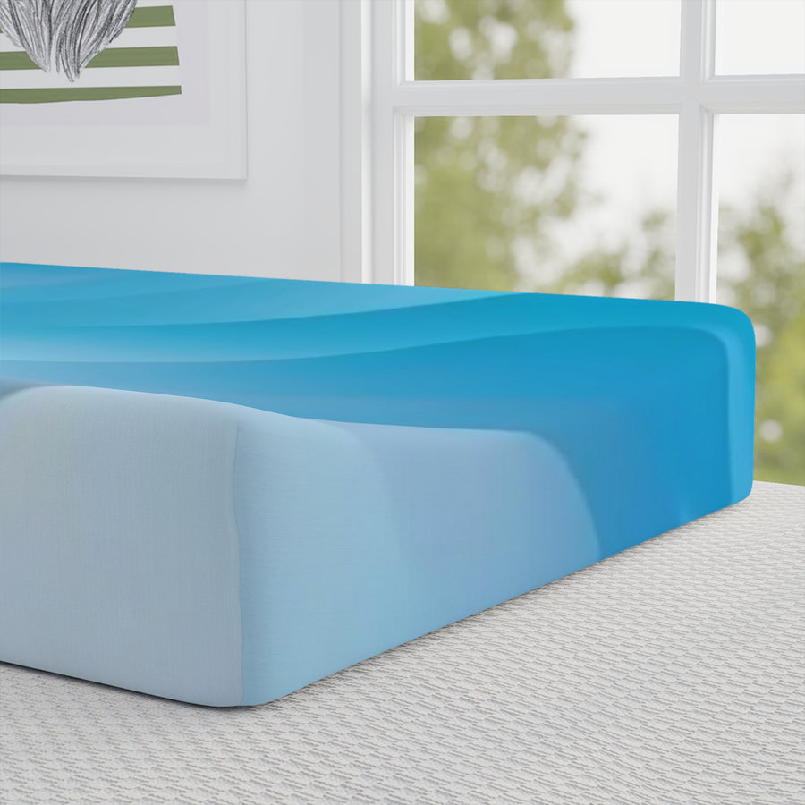 Baby Changing Pad Cover -Blue & White