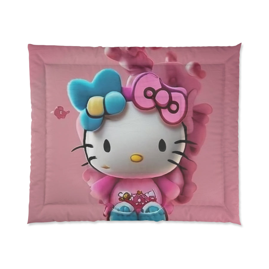 Cute Hello Kitty Comforter for Kids - Cozy Pink Bedding Set