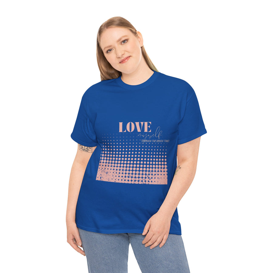 Unisex Heavy Cotton Tee-Love Myself through the Rough Times