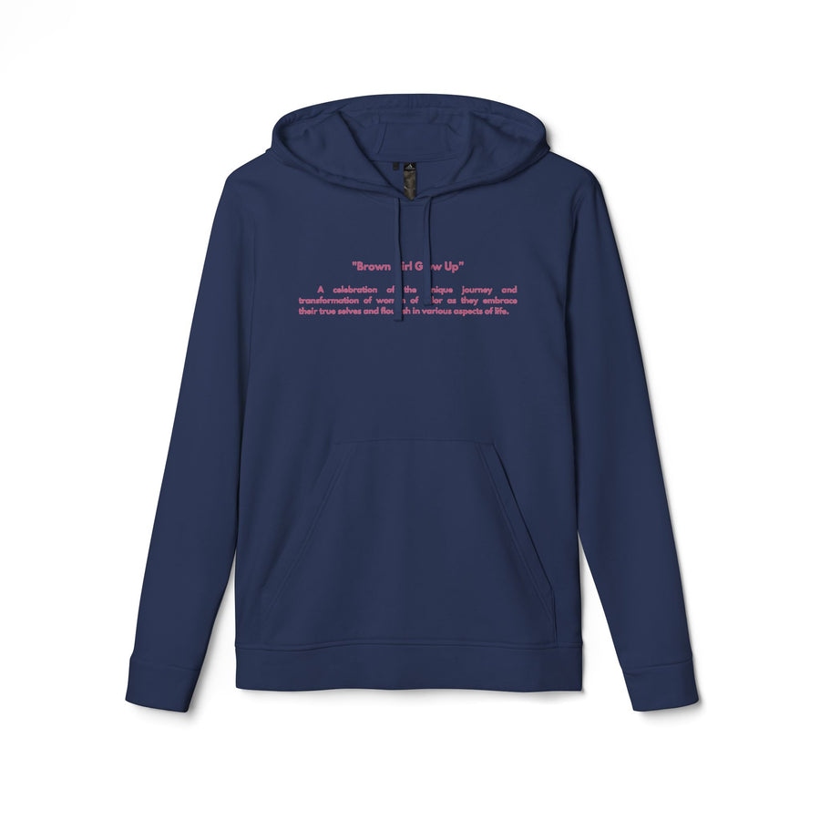 adidas® Unisex Fleece Hoodie- Brown Girl Glow UP