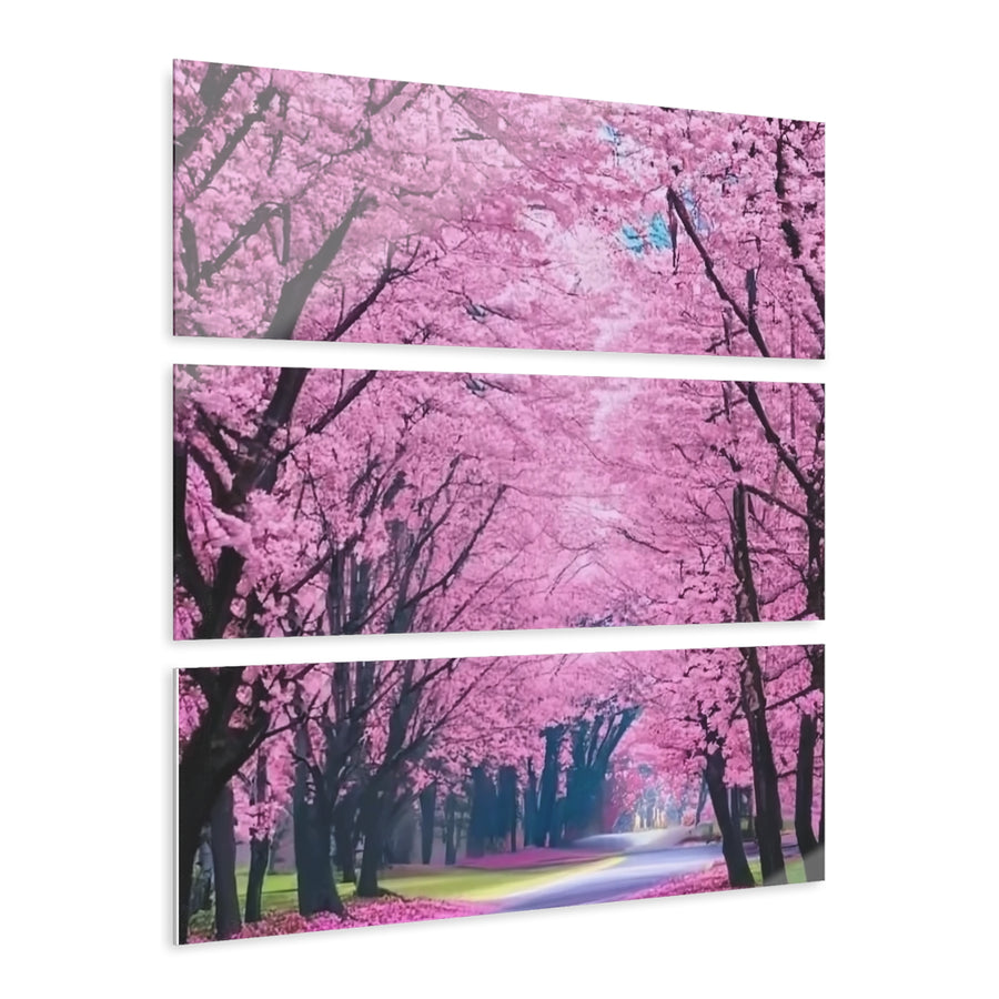 Acrylic Prints (Triptych)-Pink Forest
