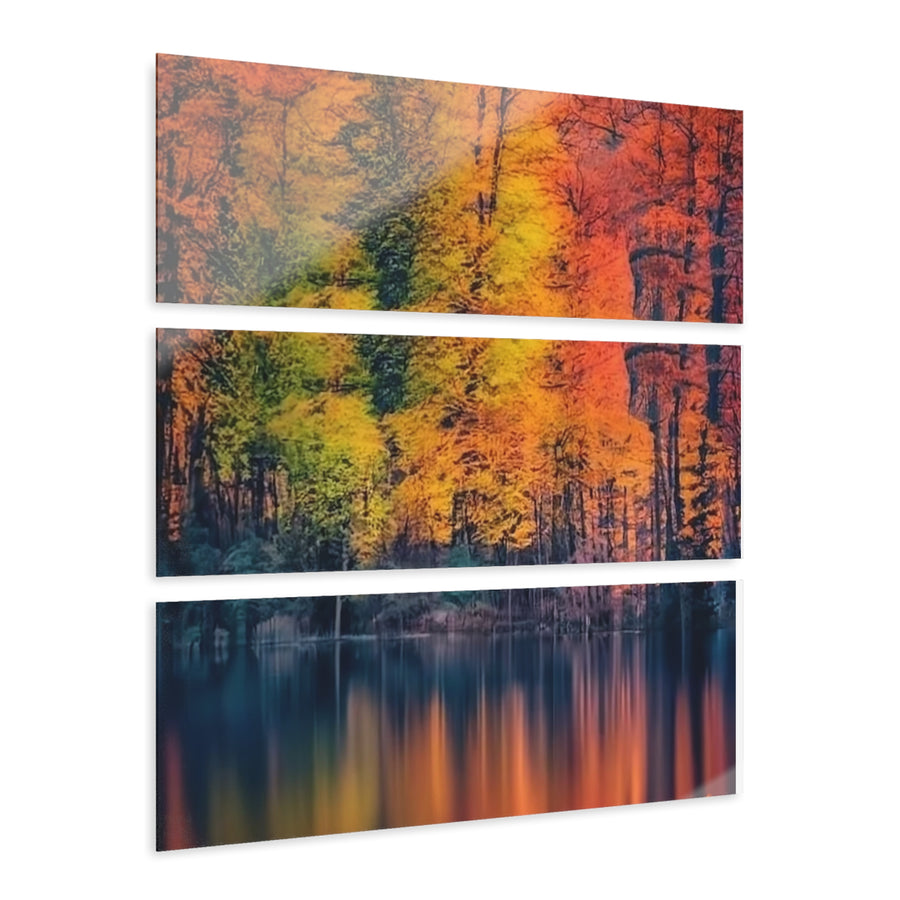 Acrylic Prints (Triptych)- Fall Colors  Forest