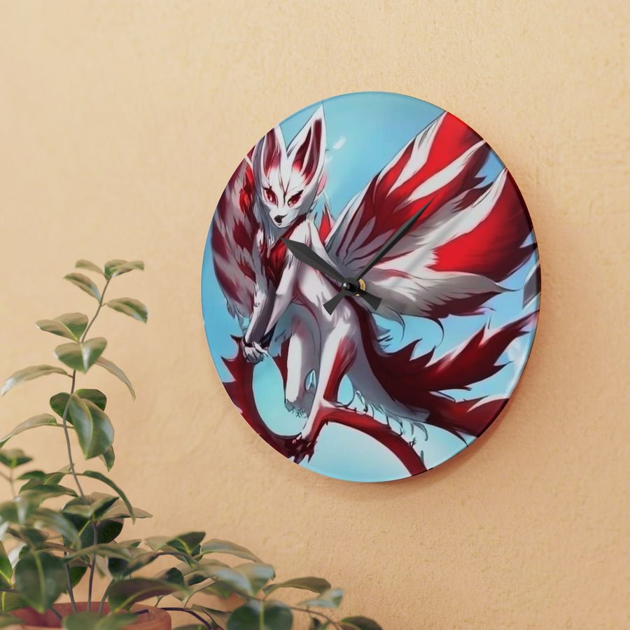 Acrylic Wall Clock-Kitsune