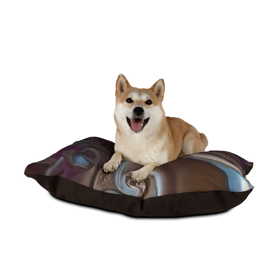 Pet Bed- Chocolate, Blue, Cream