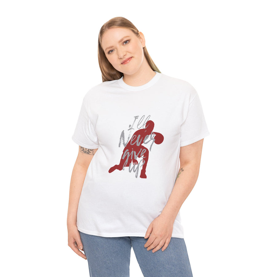 Unisex Heavy Cotton Tee- Ill Never Give Up
