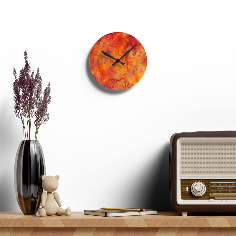 Acrylic Wall Clock- Autumn colors