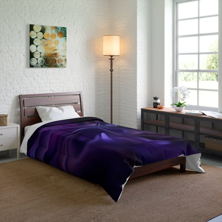Mystical Purple Swirl Comforter - Cozy & Stylish Bedroom Decor for Relaxation