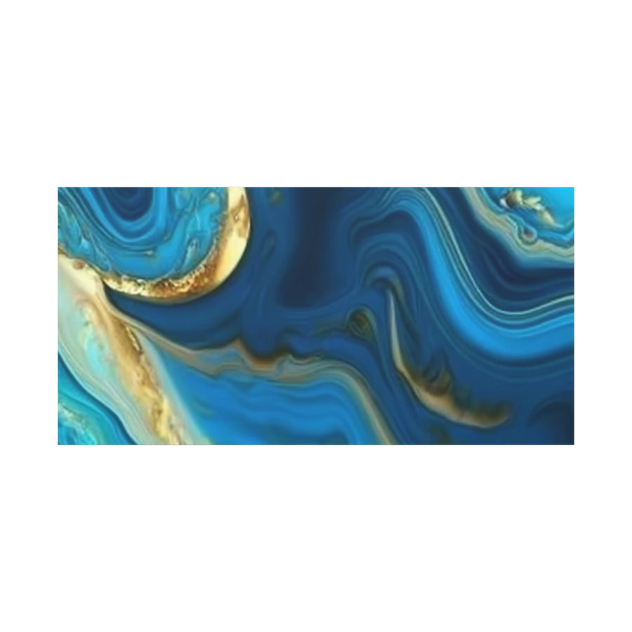 Blue Ocean Abstract Matte Canvas Wall Art