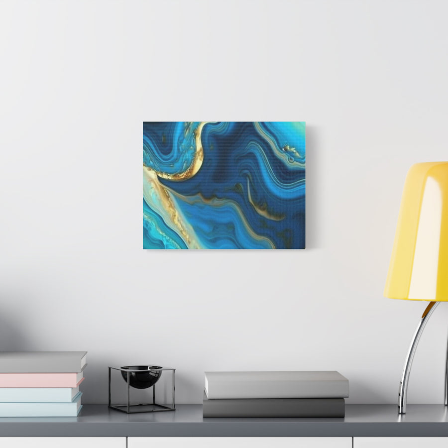 Blue Ocean Abstract Matte Canvas Wall Art