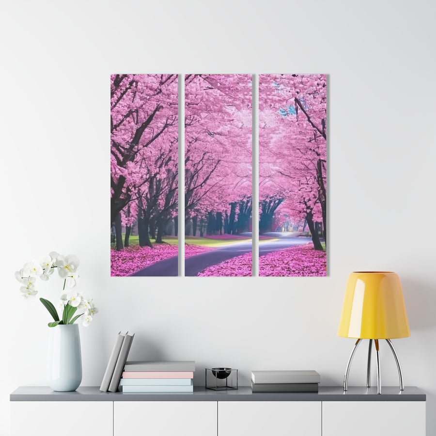 Acrylic Prints (Triptych)-Pink Forest