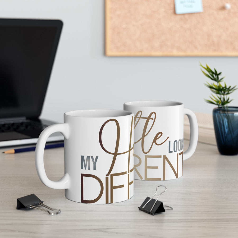 Inspirational Ceramic Mug - My Hustle Looks Different  (11oz, 15oz) - Perfect Gift for Entrepreneurs