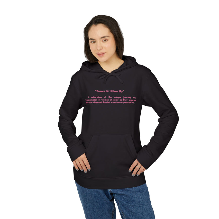 adidas® Unisex Fleece Hoodie- Brown Girl Glow UP