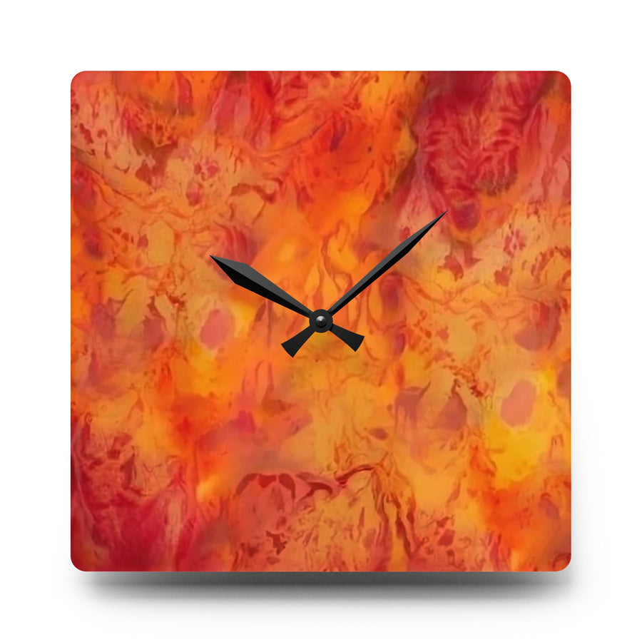Acrylic Wall Clock- Autumn colors