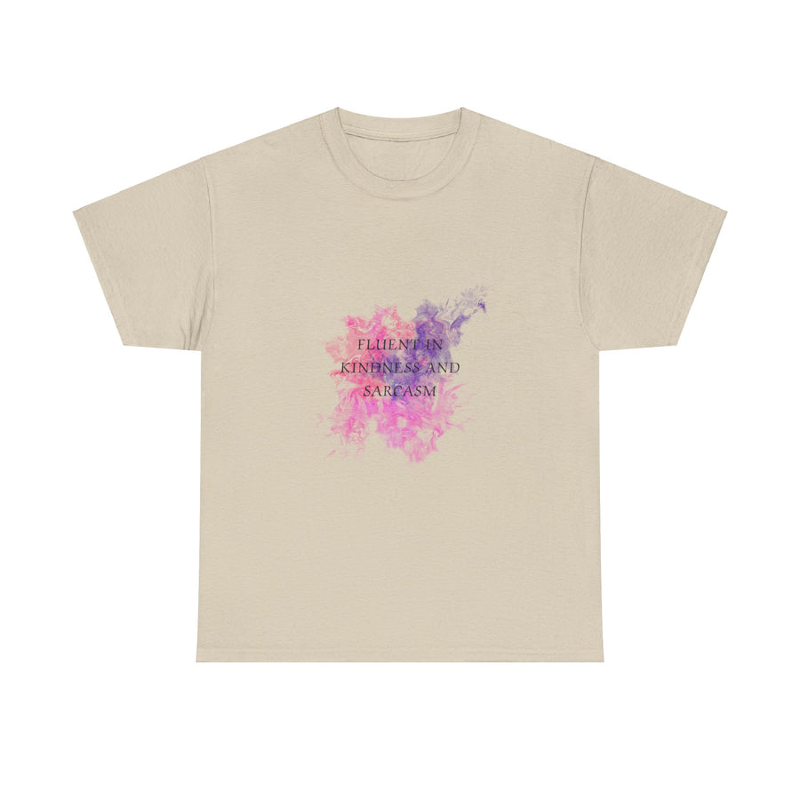 Unisex Heavy Cotton Tee-Fluent in Kindness and Sarcasm