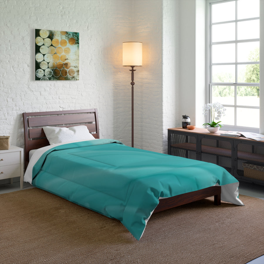 Tranquil Waves Comforter – Soft Aqua Bedding for Ultimate Relaxation