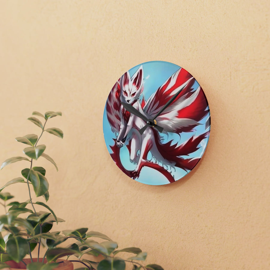 Acrylic Wall Clock-Kitsune