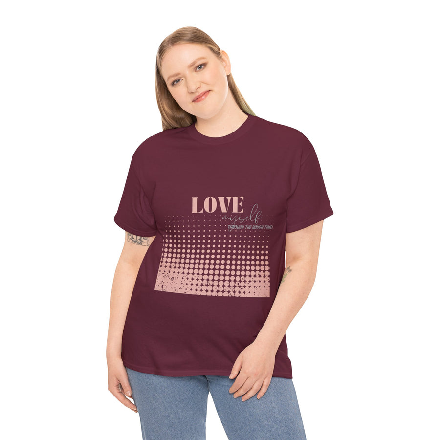 Unisex Heavy Cotton Tee-Love Myself through the Rough Times