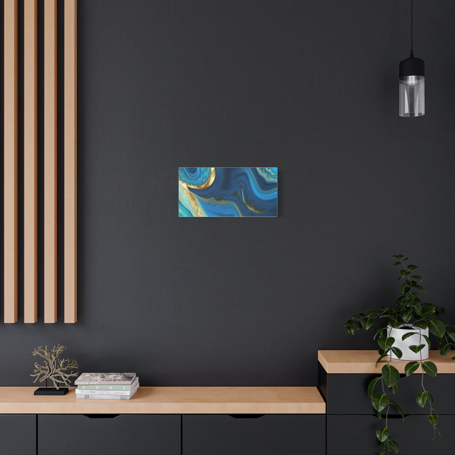 Blue Ocean Abstract Matte Canvas Wall Art