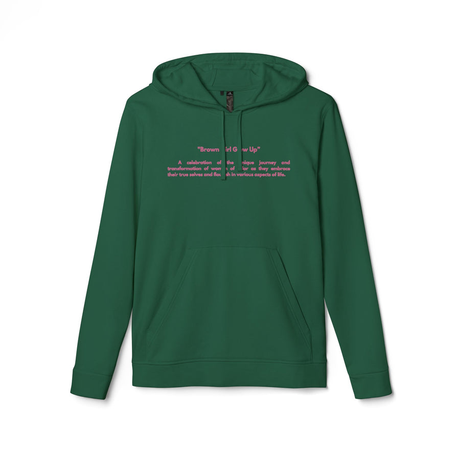 adidas® Unisex Fleece Hoodie- Brown Girl Glow UP