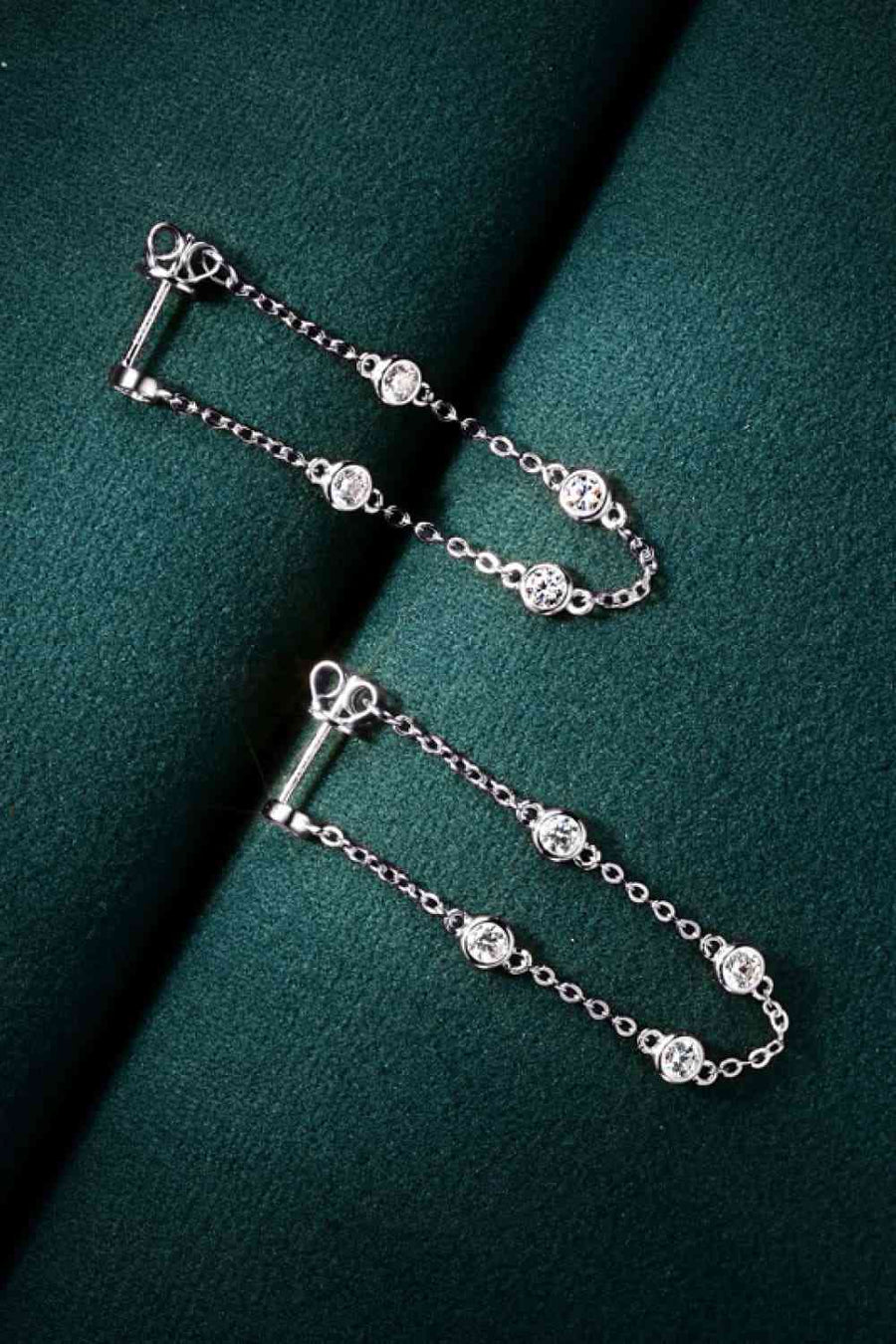 Elegant 1 Carat Moissanite Earrings in 925 Sterling Silver