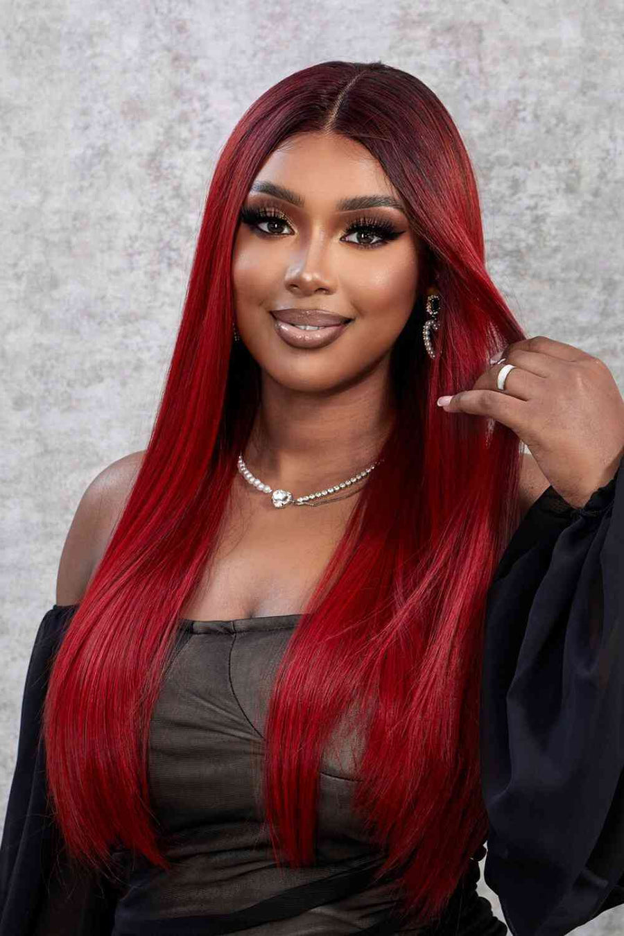 13x2'' Lace Front Synthetic Wig - Straight, 26'' Long, 150% Density for Natural Look