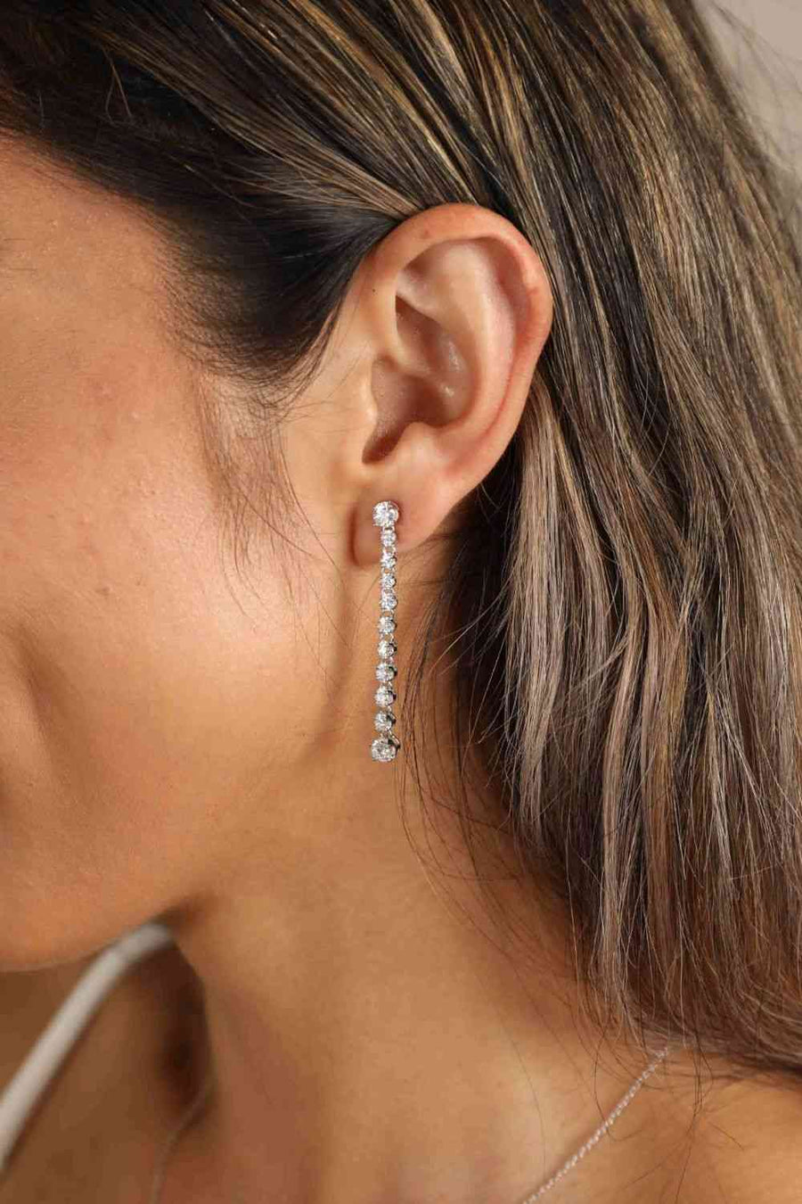 Elegant 1.18 Carat Moissanite Long Earrings in 925 Sterling Silver