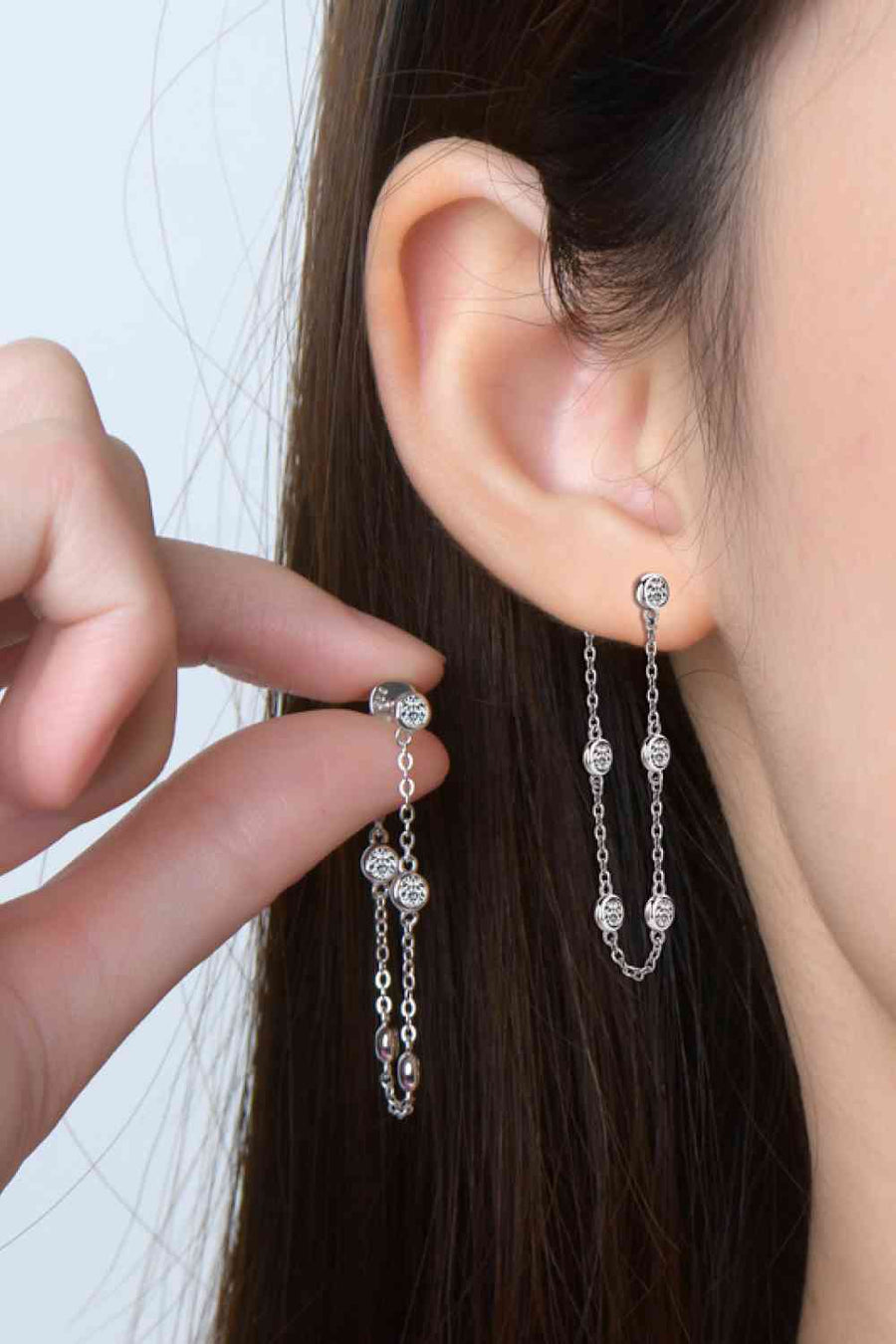 Elegant 1 Carat Moissanite Earrings in 925 Sterling Silver