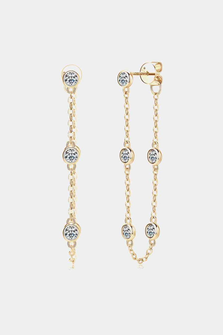 Elegant 1 Carat Moissanite Earrings in 925 Sterling Silver