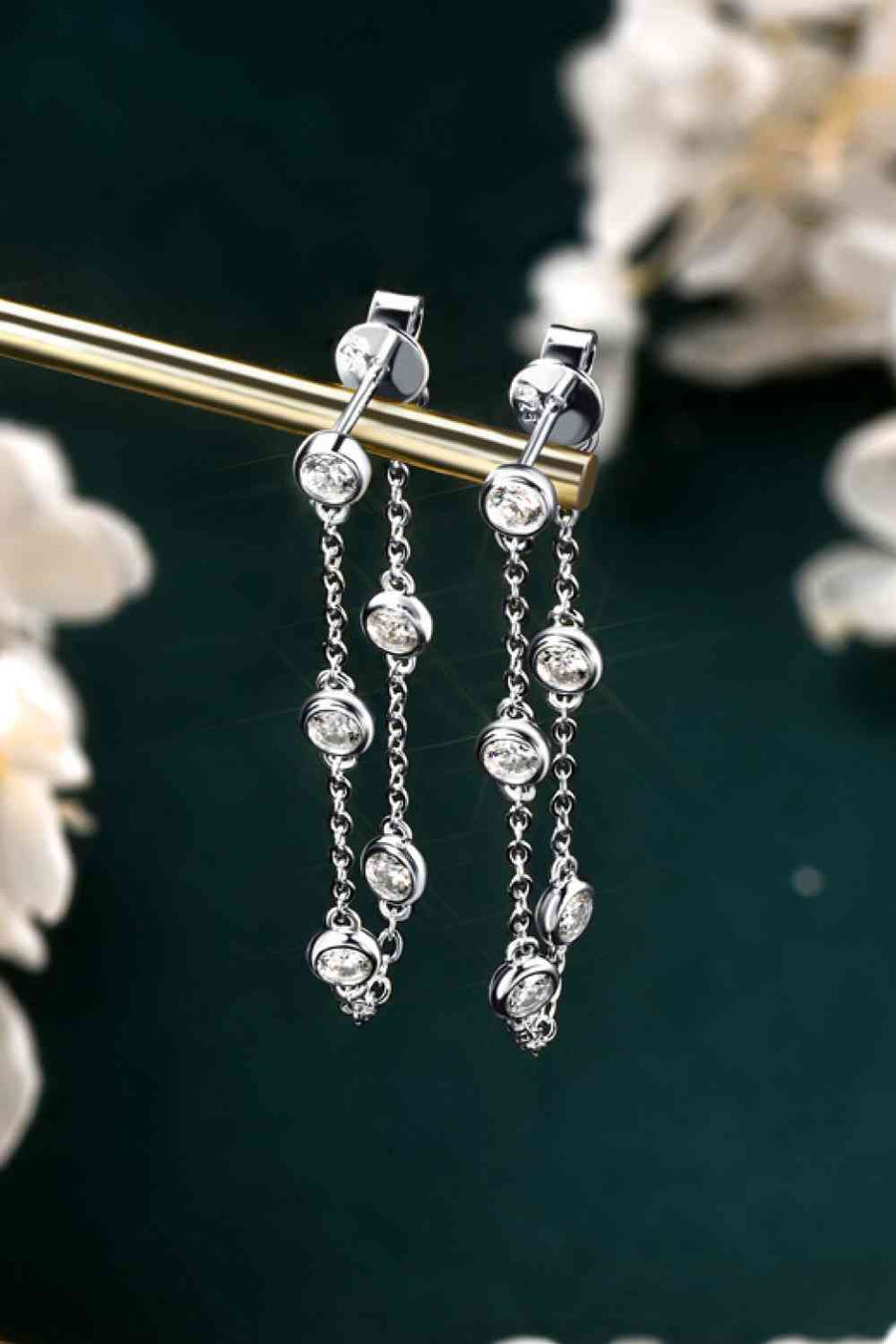 Elegant 1 Carat Moissanite Earrings in 925 Sterling Silver