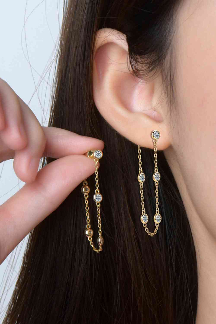 Elegant 1 Carat Moissanite Earrings in 925 Sterling Silver