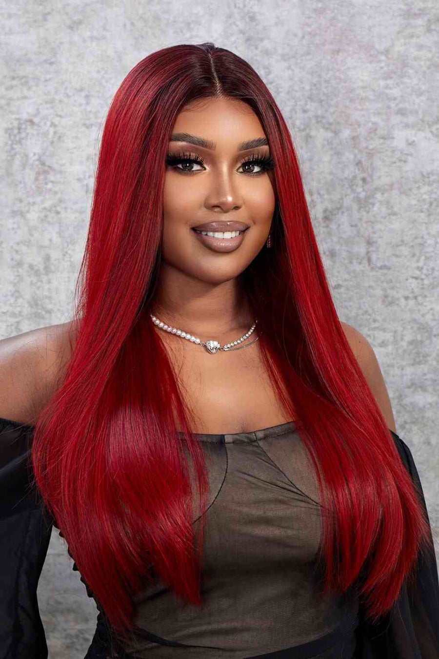 13x2'' Lace Front Synthetic Wig - Straight, 26'' Long, 150% Density for Natural Look