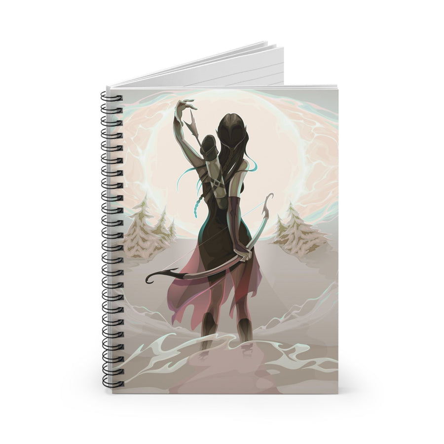 Pretty Elf Girl with a Bow & Arrow Spiral Notebook - Ruled Line