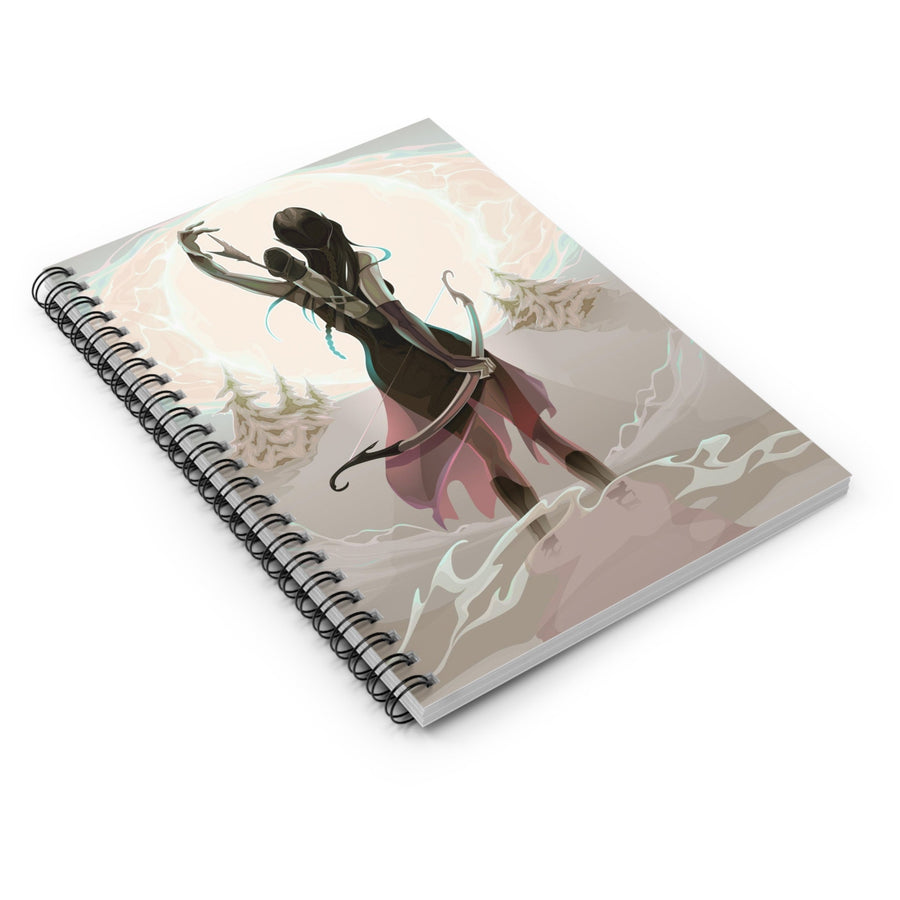 Pretty Elf Girl with a Bow & Arrow Spiral Notebook - Ruled Line