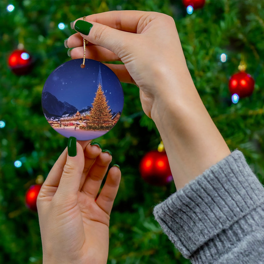 Ceramic Ornament, 4 Shapes-Celebrate the Magic of the Season with Our Christmas City Ornaments!