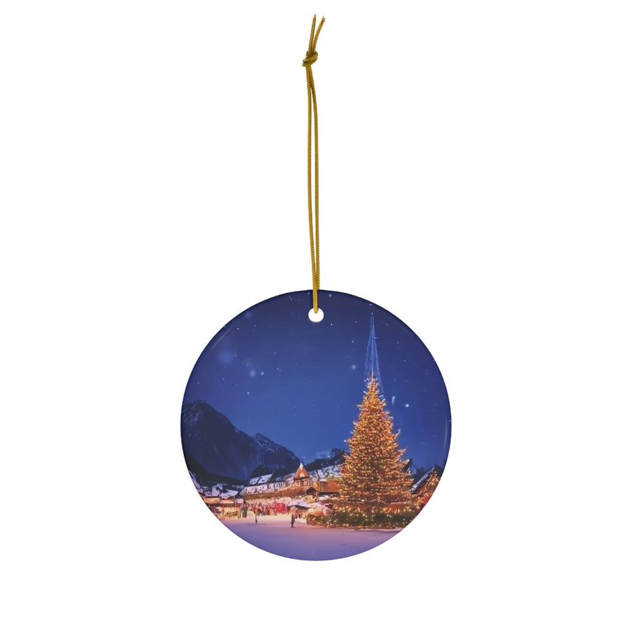 Ceramic Ornament, 4 Shapes-Celebrate the Magic of the Season with Our Christmas City Ornaments!