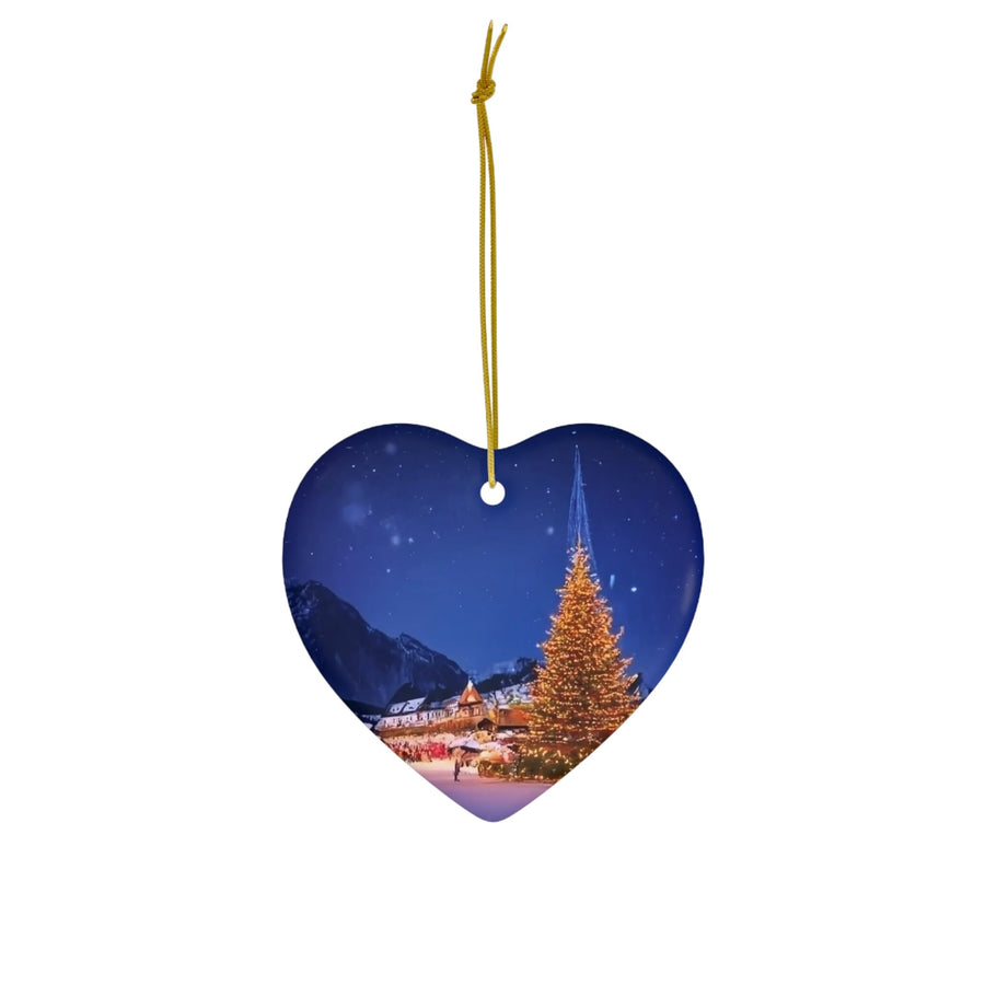 Ceramic Ornament, 4 Shapes-Celebrate the Magic of the Season with Our Christmas City Ornaments!