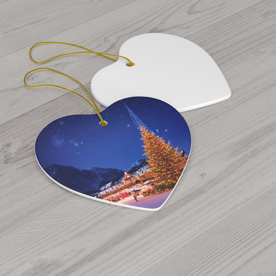 Ceramic Ornament, 4 Shapes-Celebrate the Magic of the Season with Our Christmas City Ornaments!