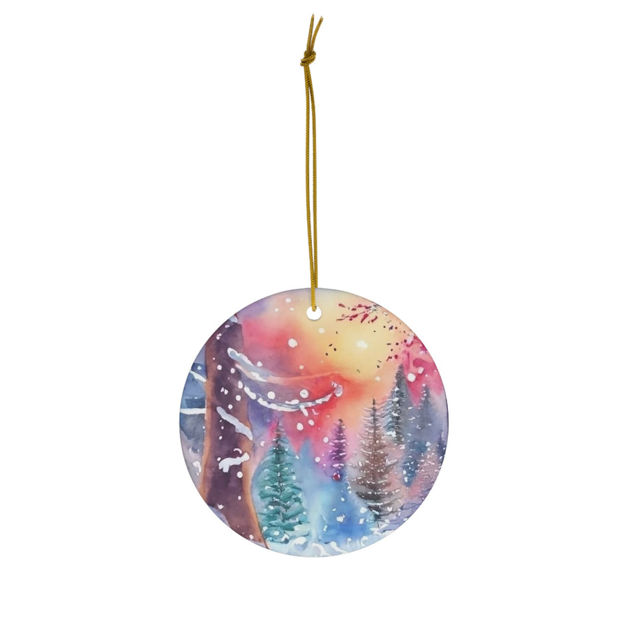 Ceramic Ornament,  Christmas colors