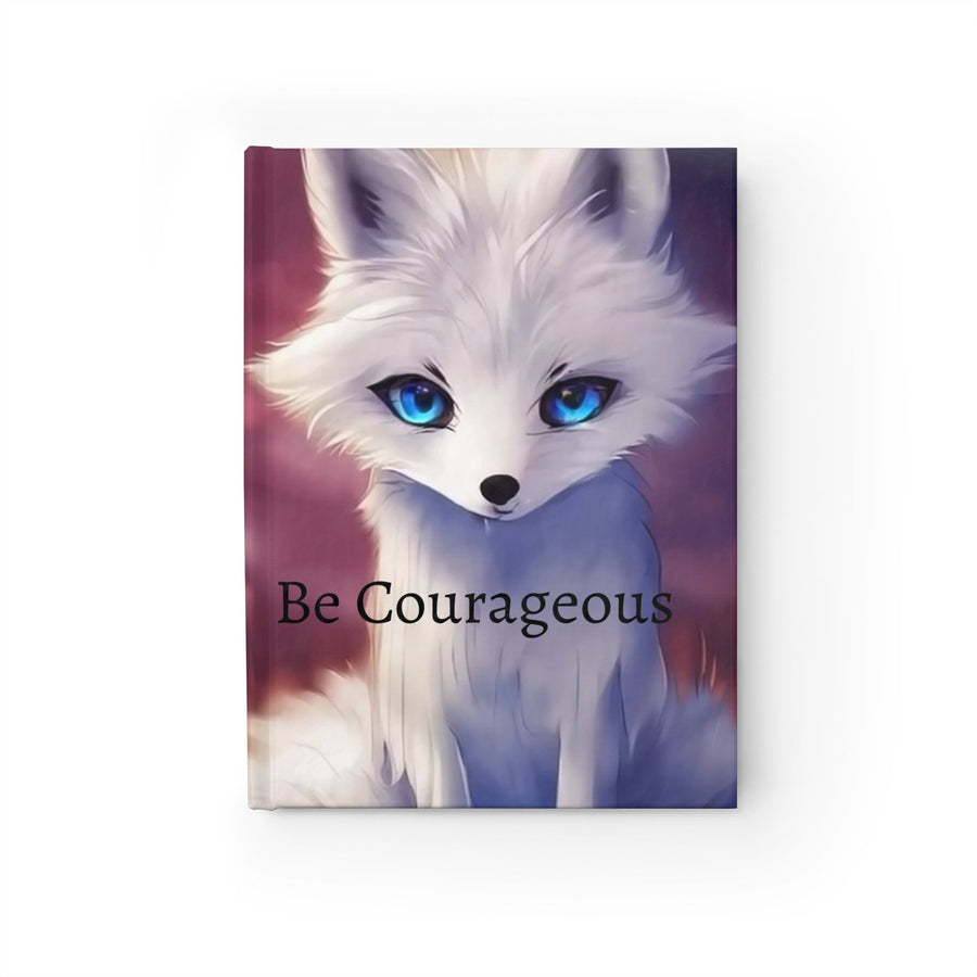 Journal - Ruled Line-White Fox Cub-Be Courageous