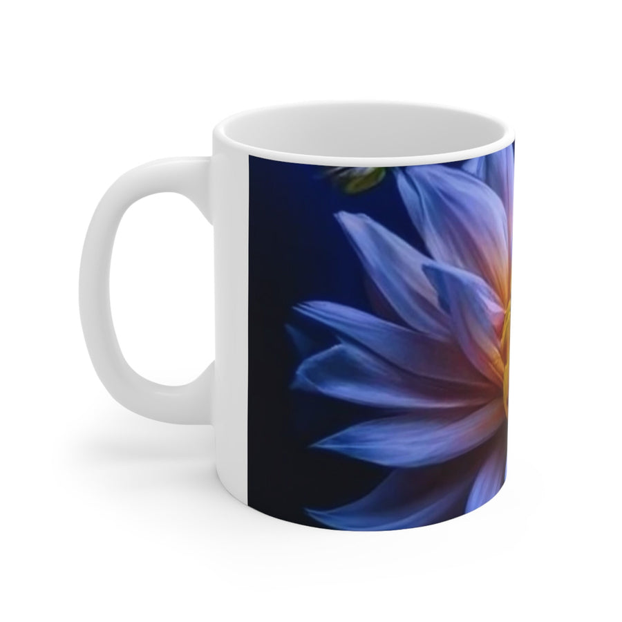 Ceramic Mug 11oz -purple flower
