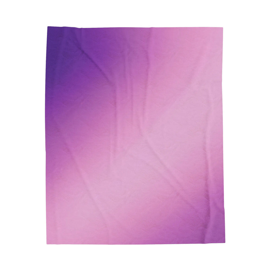 Velveteen Plush Blanket-Ombre Purple