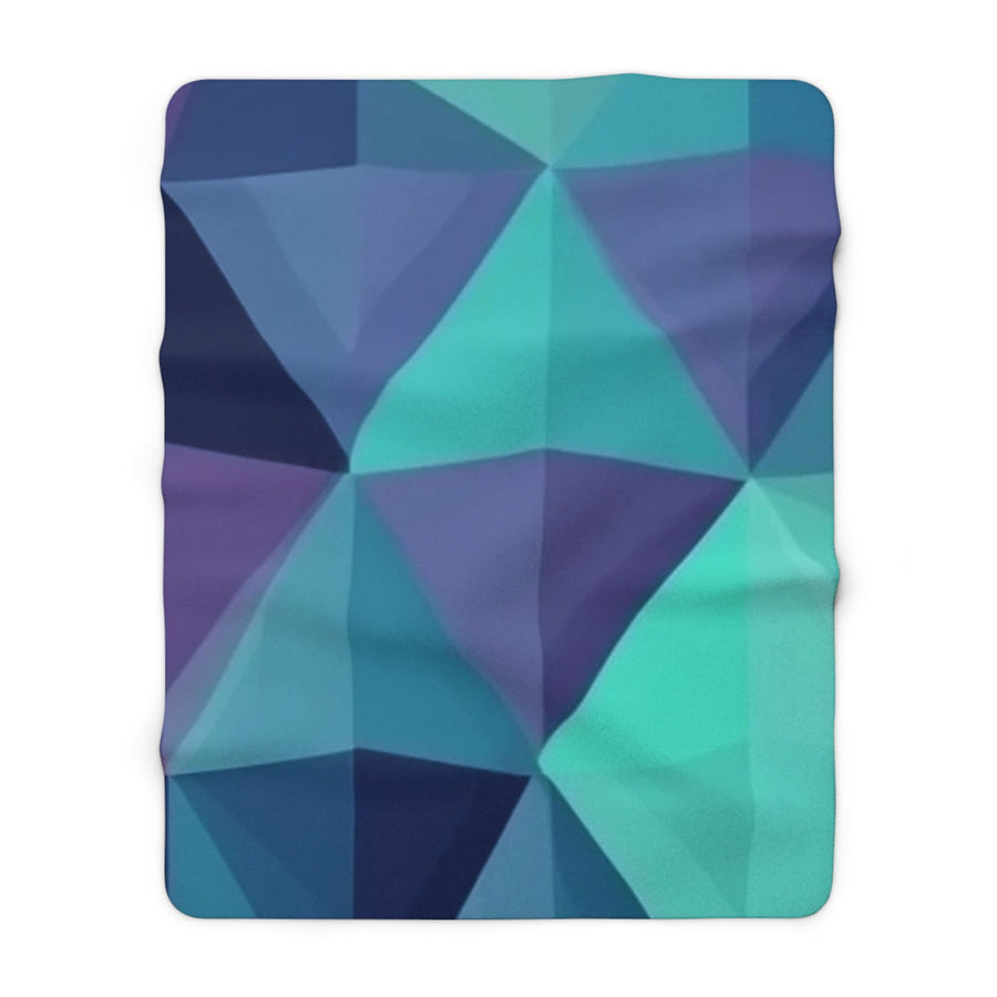 Sherpa Fleece Blanket-Geo-Themed Sherpa Blanket