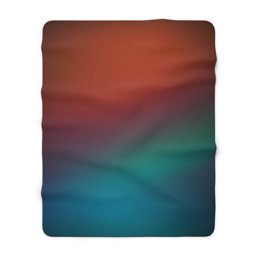 Sherpa Fleece Blanket-Vibrant Ombre