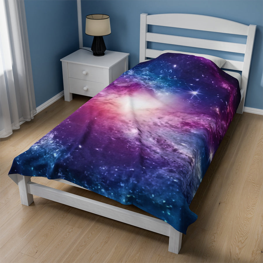 Velveteen Plush Blanket-Galaxy