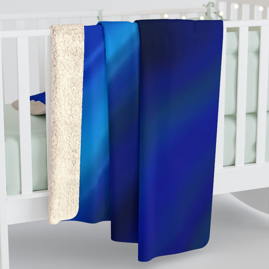 Sherpa Fleece Blanket- Purple Blue Blur